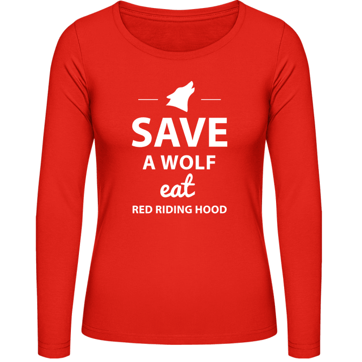 Save A Wolf Langermet skjorte for kvinner 0 image
