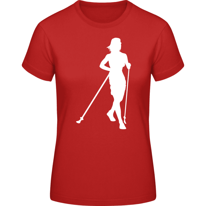 Nordic Walking Woman T-shirt för kvinnor 0 image