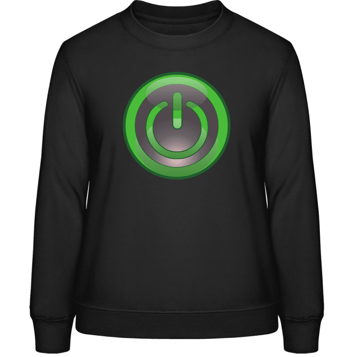 Power Button Superhero Sweatshirt för kvinnor contain pic