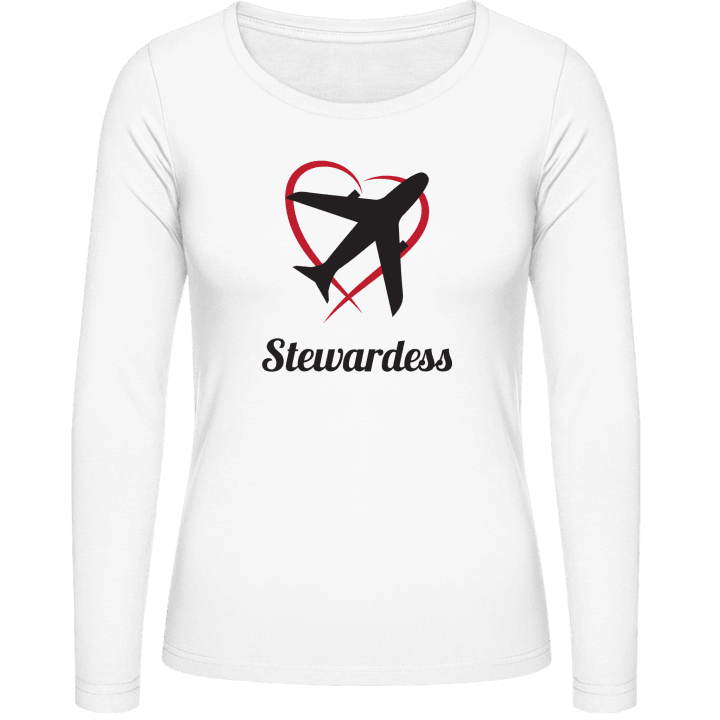 Stewardess Logo T-shirt à manches longues pour femmes contain pic