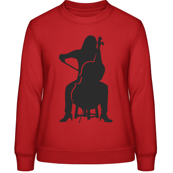 Cello Player Female Sweatshirt för kvinnor contain pic