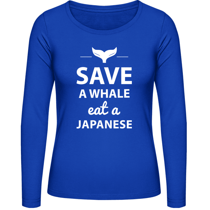 Save A Whale Eat A Japanese Langermet skjorte for kvinner 0 image