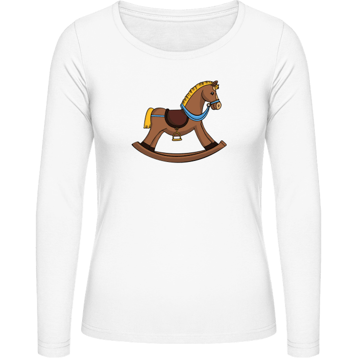 Rocking Horse Illustration Vrouwen Lange Mouw Shirt 0 image
