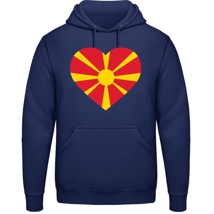 Macedonia Heart Flag Felpa con cappuccio contain pic