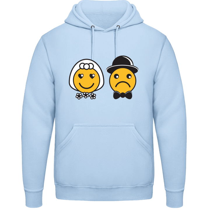 Bride and Groom Smiley Faces Sweat à capuche contain pic