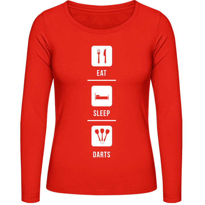 Eat Sleep Darts T-shirt à manches longues pour femmes 0 image
