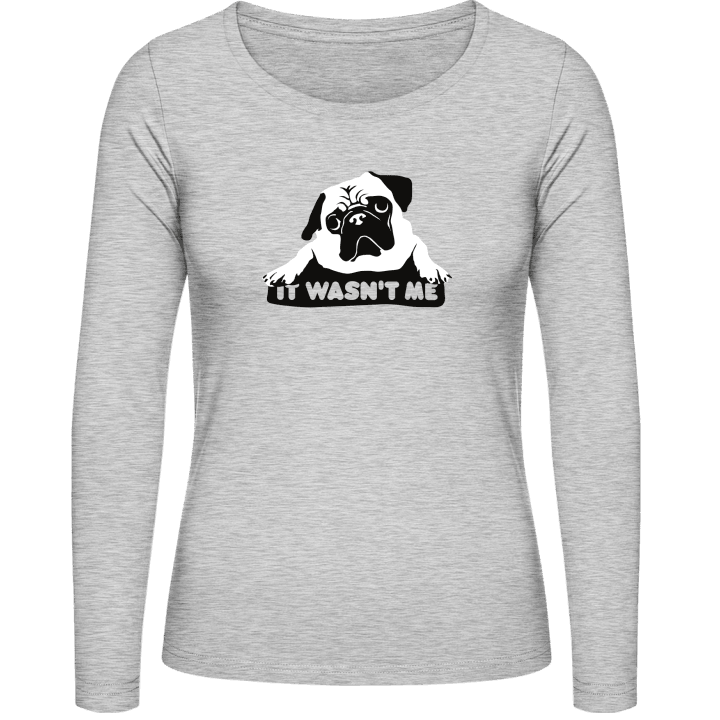Mops Hund Langermet skjorte for kvinner 0 image