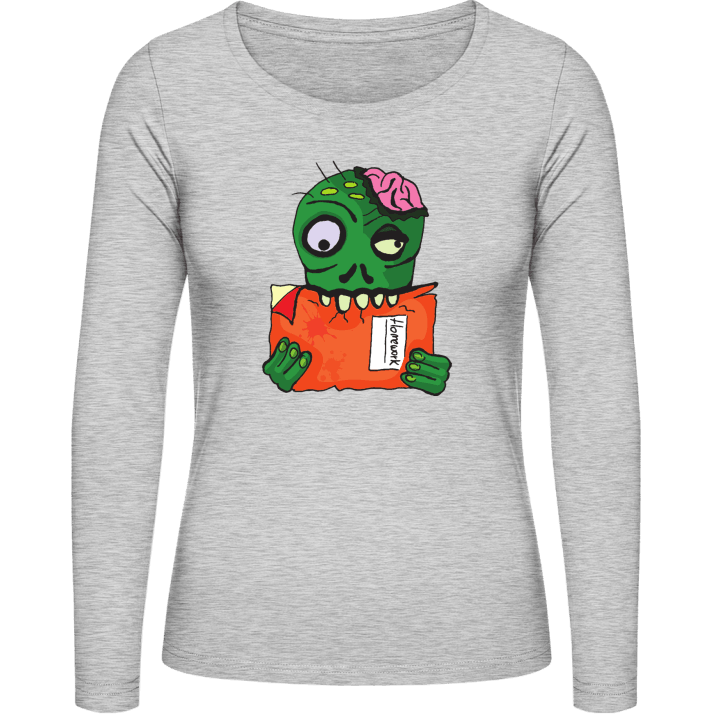 Zombie VS Homework T-shirt à manches longues pour femmes 0 image