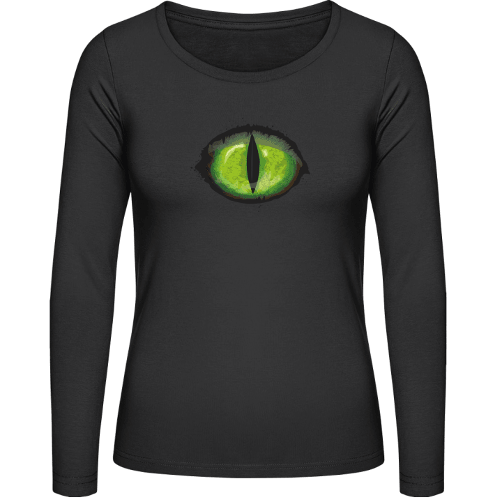 Scary Green Monster Eye Langermet skjorte for kvinner 0 image