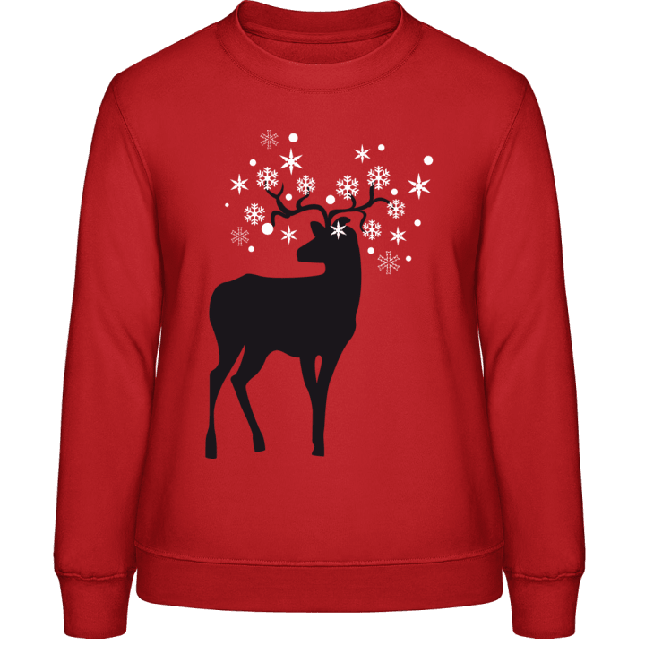 Deer Antlers Snowflake Frauen Sweatshirt 0 image