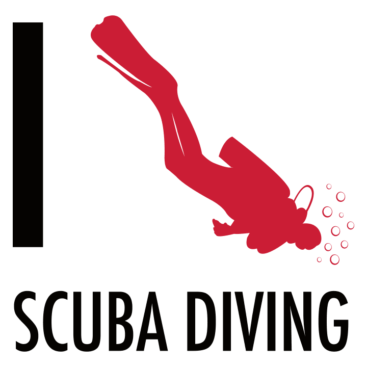 I Love Scuba Diving T-shirt för kvinnor 0 image
