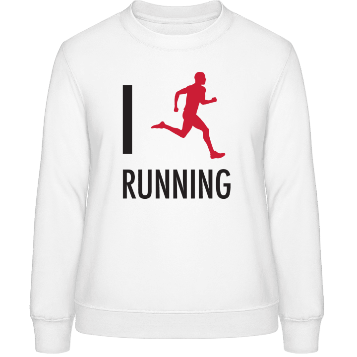 I Love Running Genser for kvinner contain pic