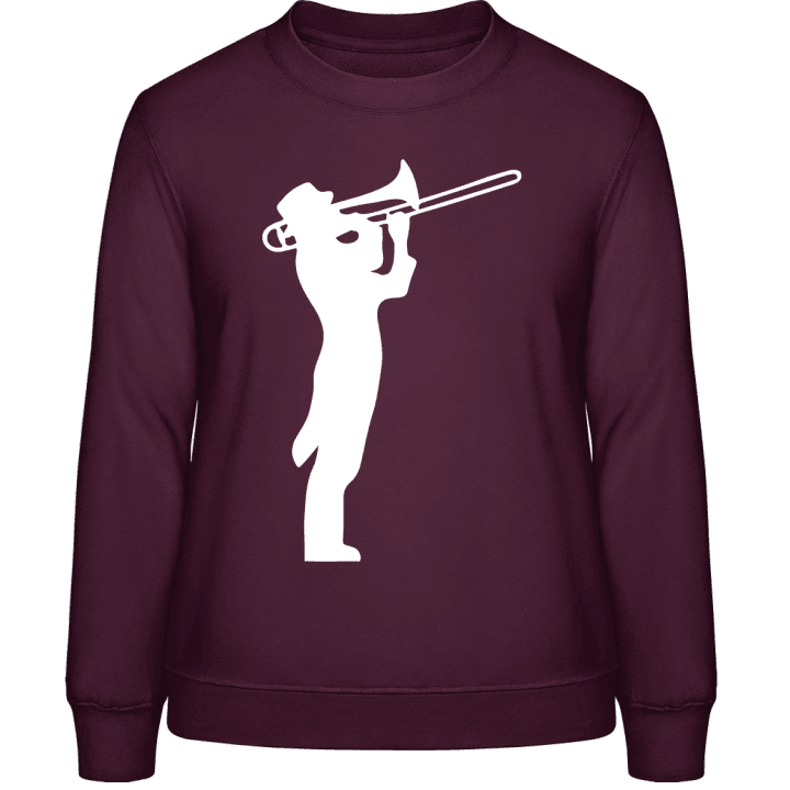 Trombone Player Silhouette Sweatshirt för kvinnor contain pic
