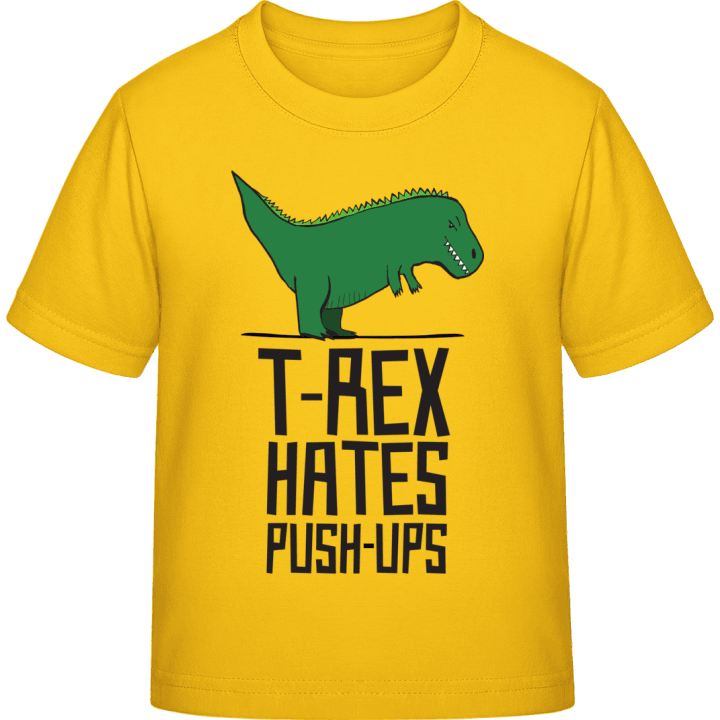 T-Rex Hates Push Ups T-skjorte for barn contain pic