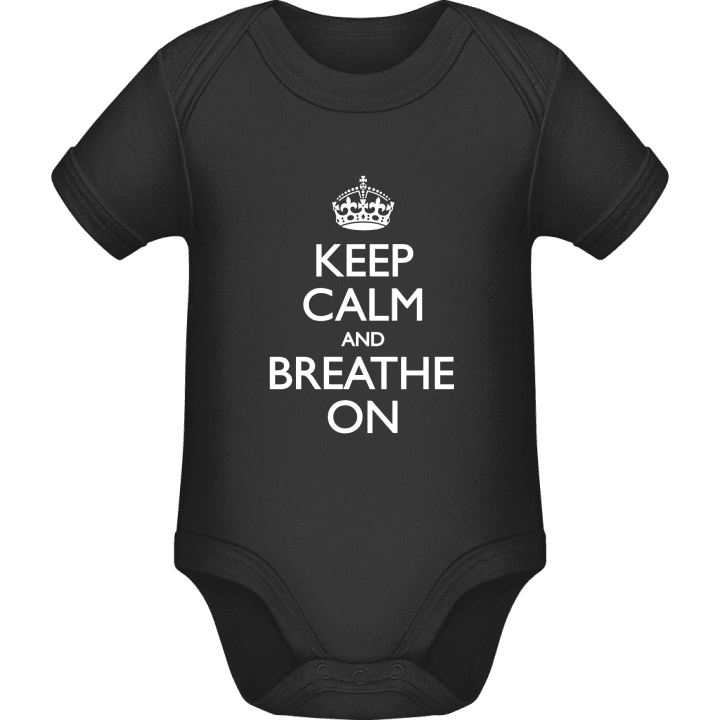 Keep Calm and Breathe on Baby Strampler contain pic
