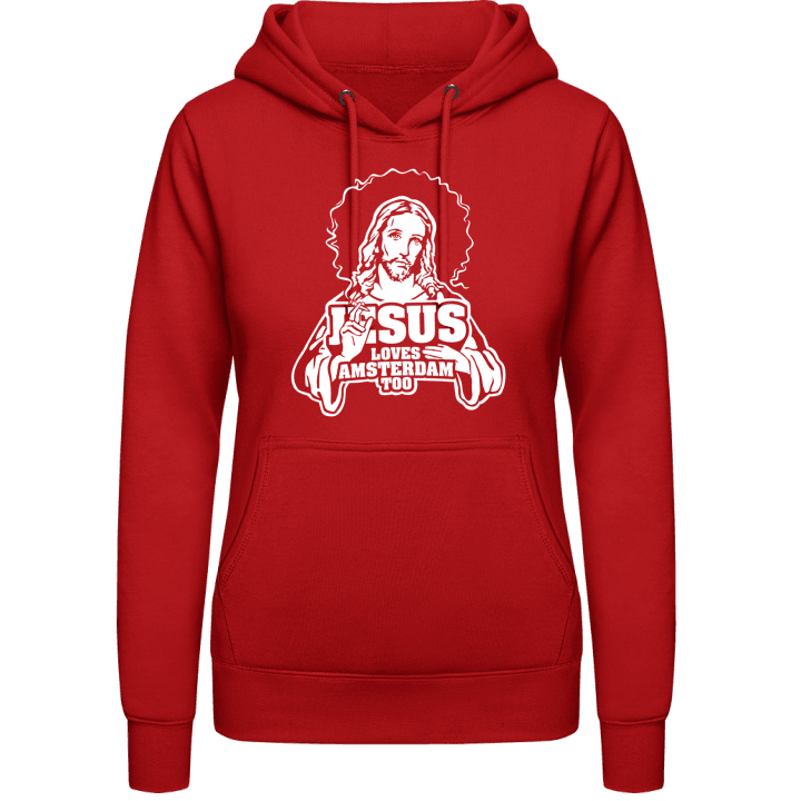 Jesus Loves Amsterdam Too Vrouwen Hoodie contain pic