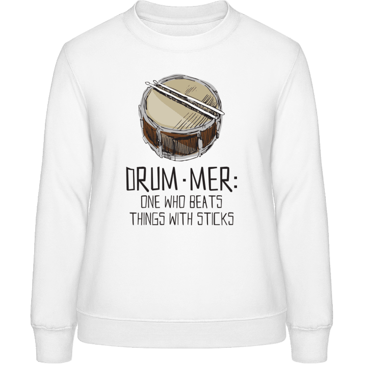 Drummer Beats Things With Sticks Sudadera de mujer contain pic