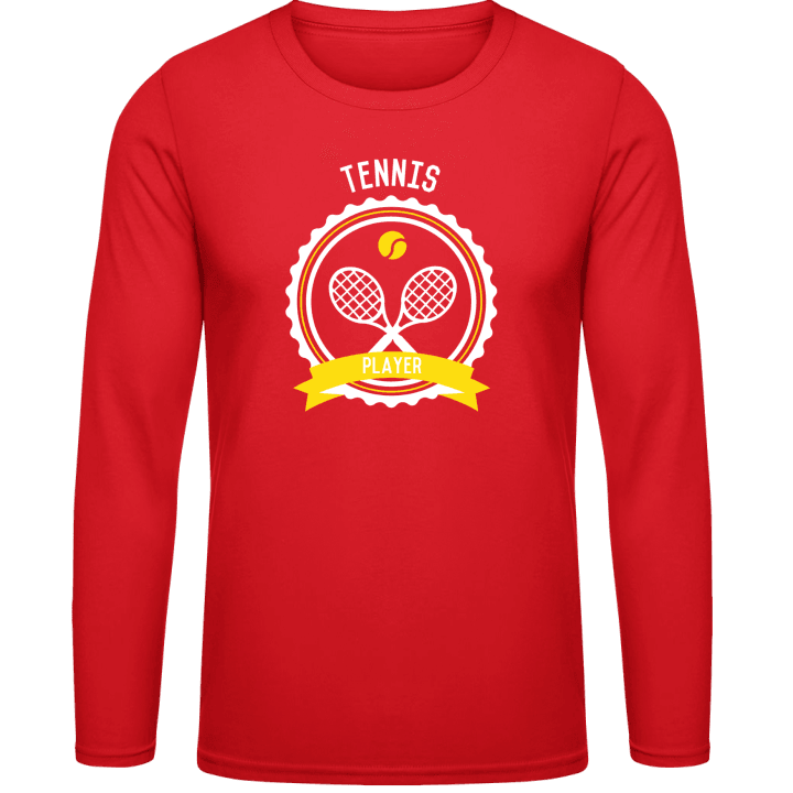 Tennis Player Emblem T-shirt à manches longues contain pic