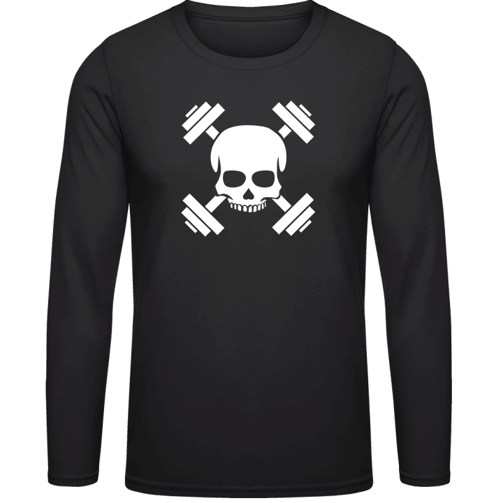 Fitness Training Skull Langarmshirt contain pic