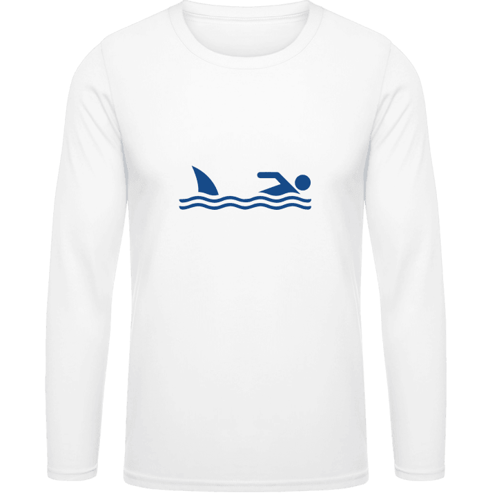Shark And Swimmer Long Sleeve Shirt 0 image