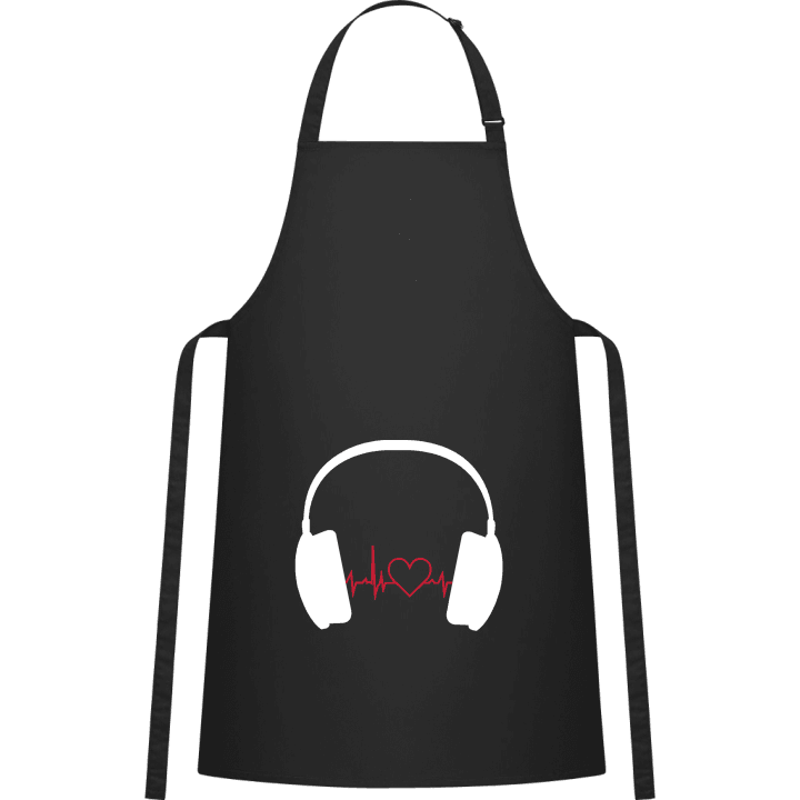 Heartbeat Music Headphones Kitchen Apron contain pic