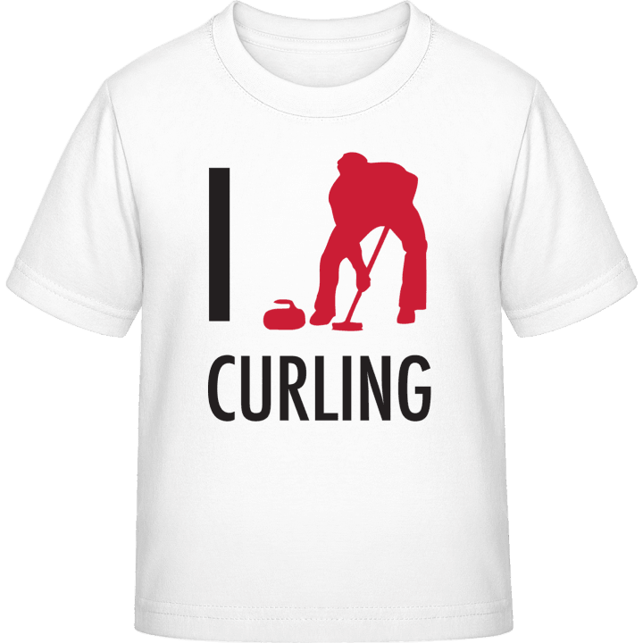 I Love Curling T-shirt för barn contain pic