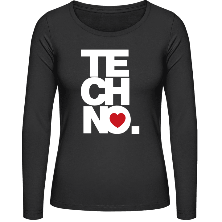 Techno Music T-shirt à manches longues pour femmes contain pic