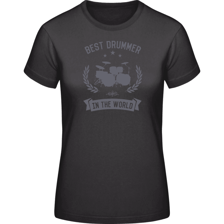 Best Drummer In The World T-shirt för kvinnor contain pic
