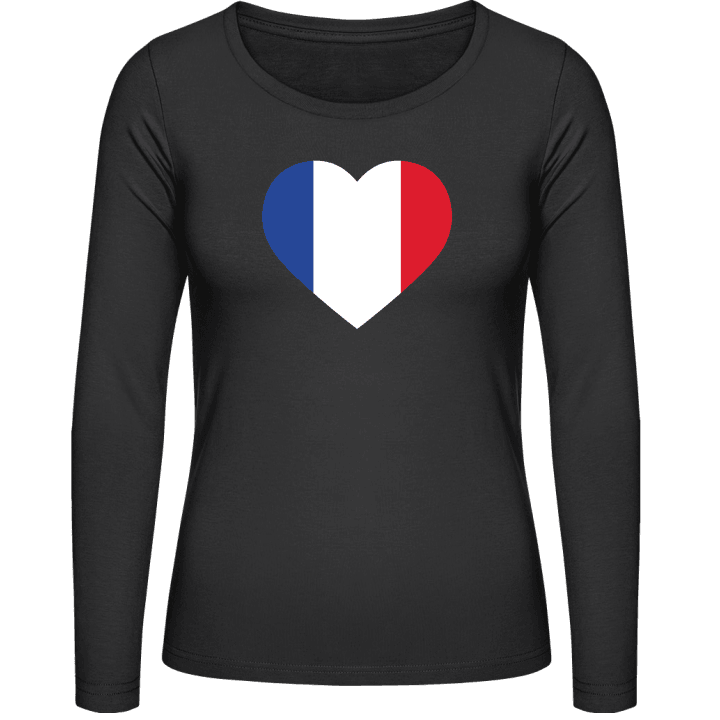 France Heart T-shirt à manches longues pour femmes contain pic