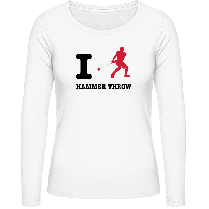 I Love Hammer Throw Vrouwen Lange Mouw Shirt contain pic