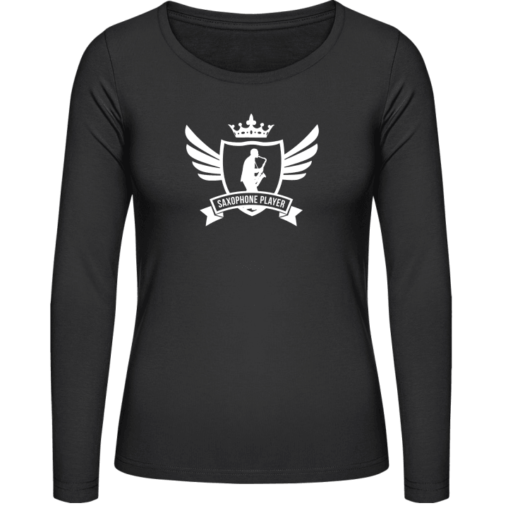 Saxophone Player Winged Vrouwen Lange Mouw Shirt contain pic