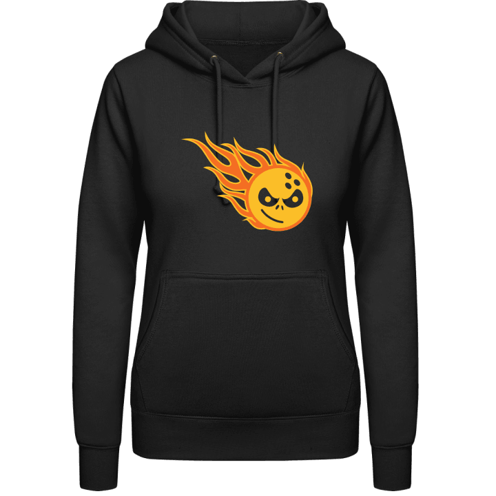 Bowling Ball on Fire Vrouwen Hoodie contain pic