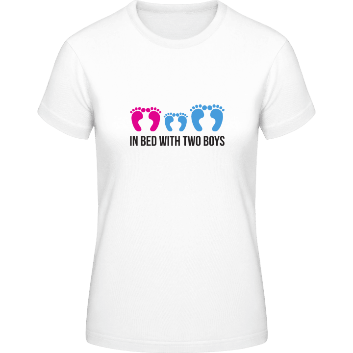 In Bed With Two Boys Frauen T-Shirt 0 image