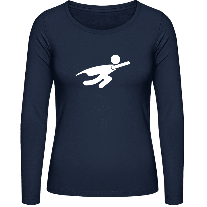 Flying Superhero Langærmet skjorte til kvinder 0 image