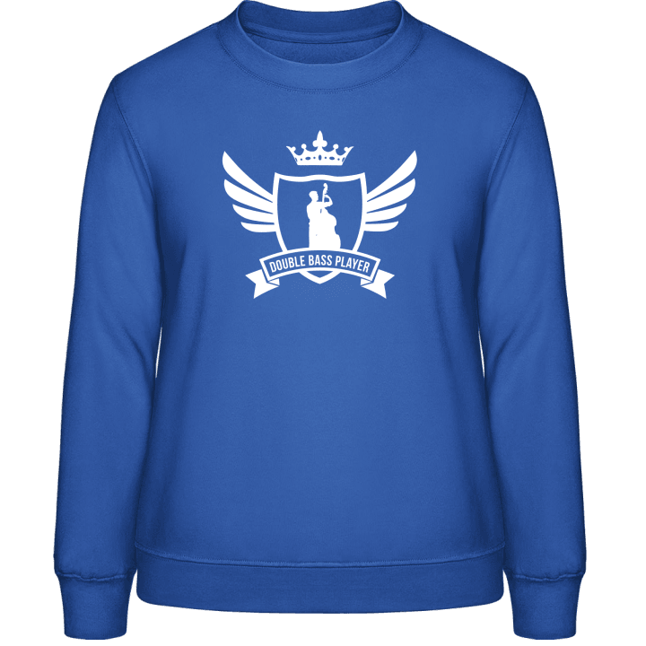 Double Bass Player Crown Sweatshirt för kvinnor contain pic