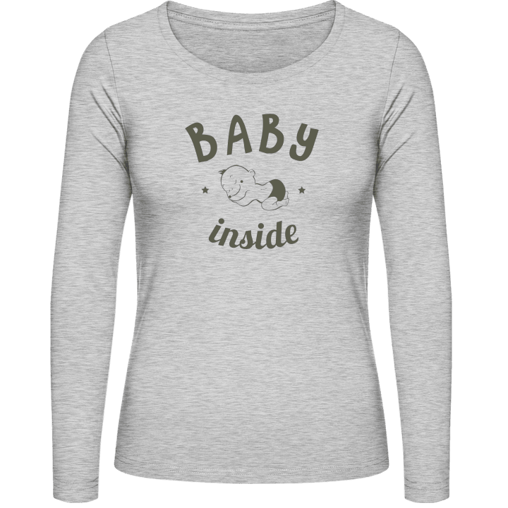 Sleeping Baby Inside Langermet skjorte for kvinner 0 image