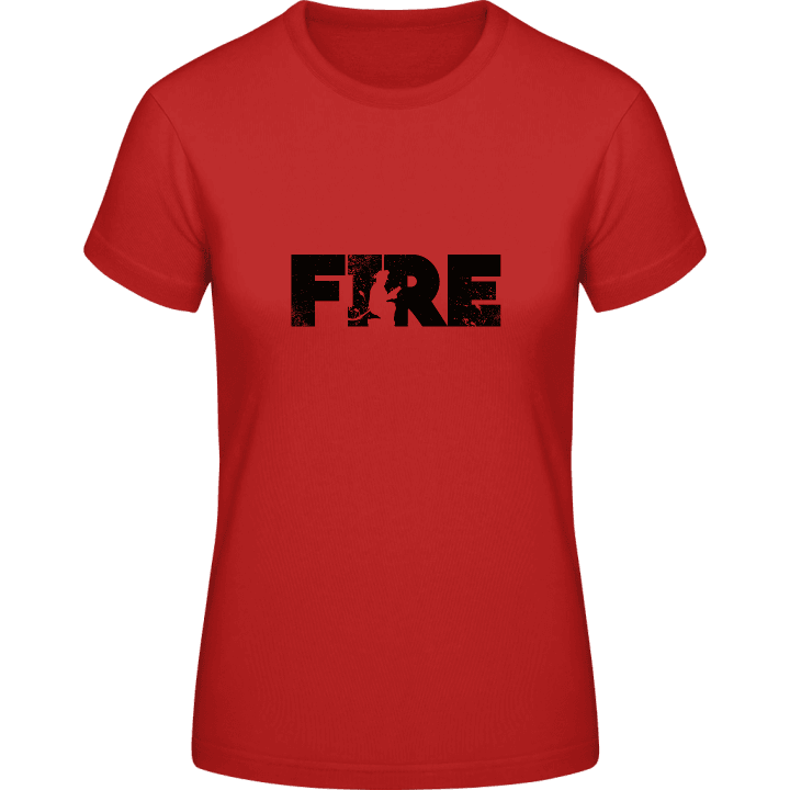 Firefighter In Action Silhouette T-skjorte for kvinner 0 image