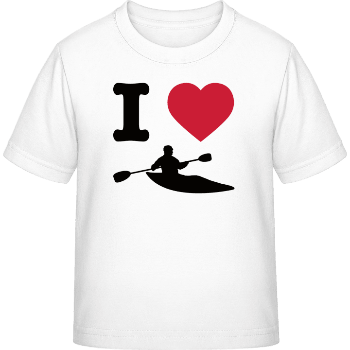 I Love Kayaking T-skjorte for barn contain pic
