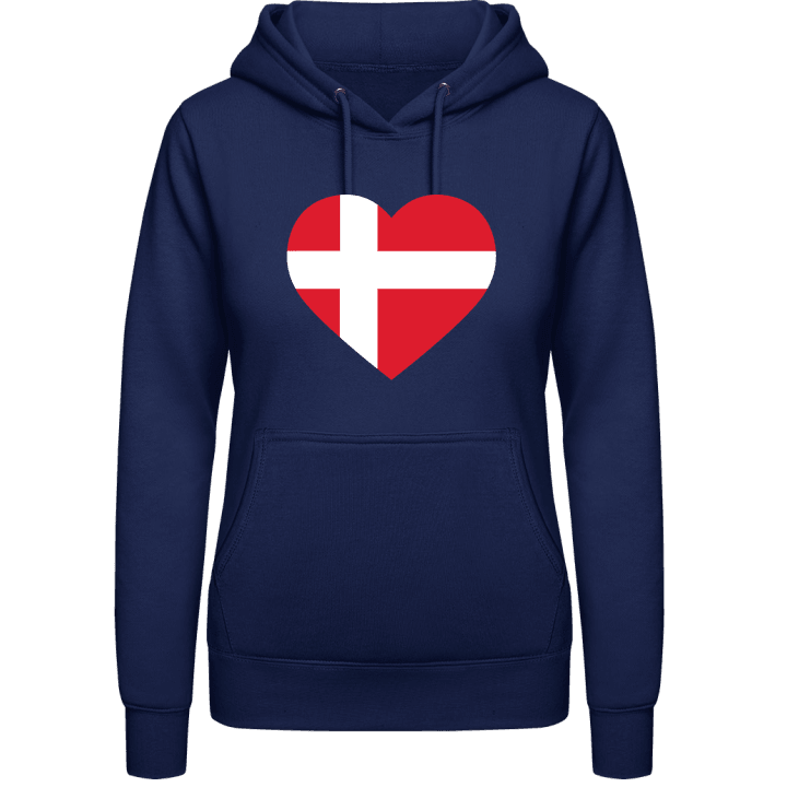 Denmark Heart Hettegenser for kvinner contain pic