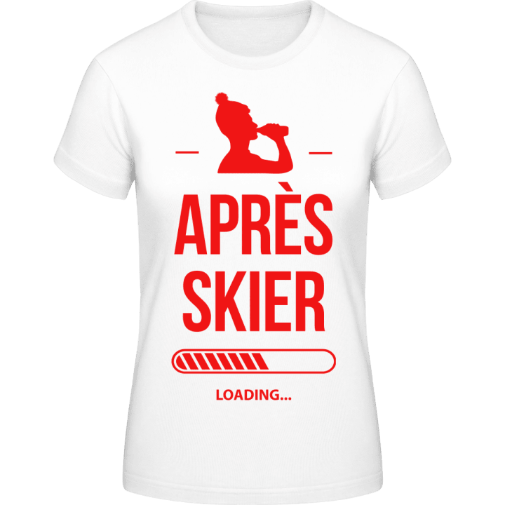 Après Skier Loading Camiseta de mujer contain pic