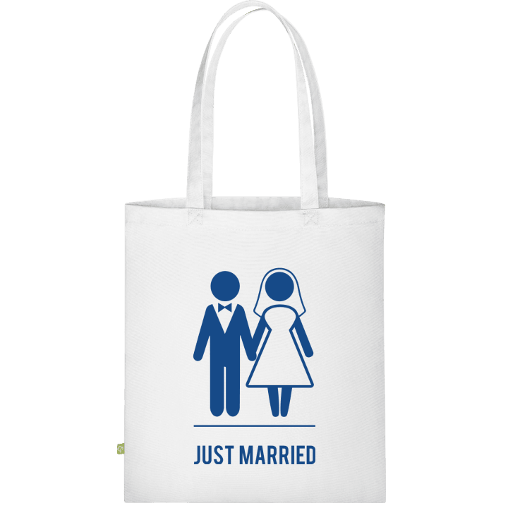 Just Married Bride and Groom Stoffen tas contain pic