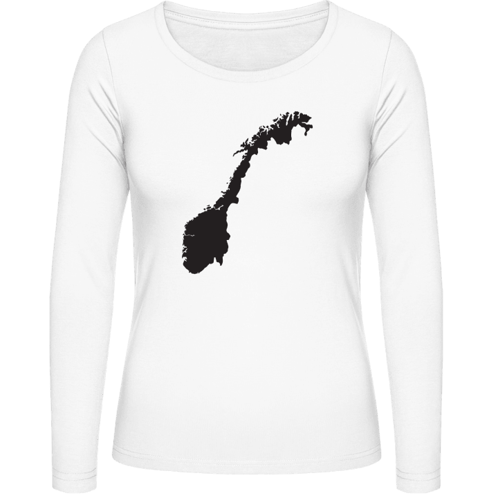 Norwegen Map Langermet skjorte for kvinner contain pic