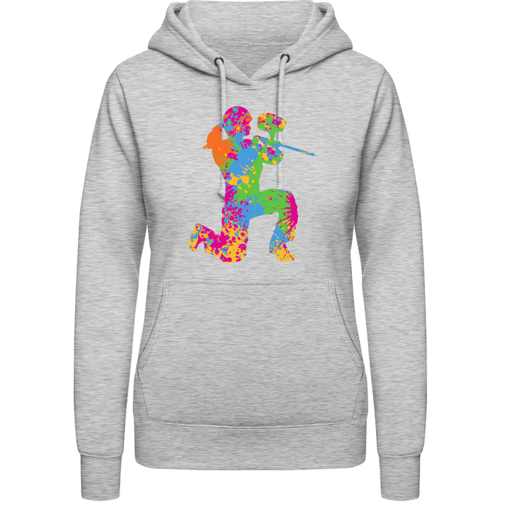 Paintball Girl Colored Hoodie för kvinnor contain pic