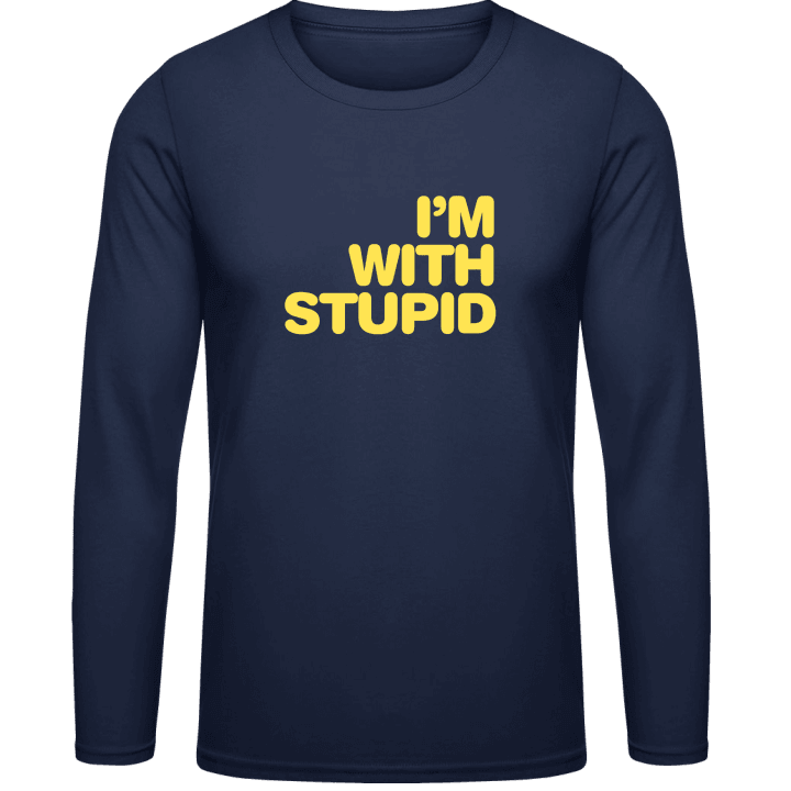 I Am With Stupid T-shirt à manches longues contain pic