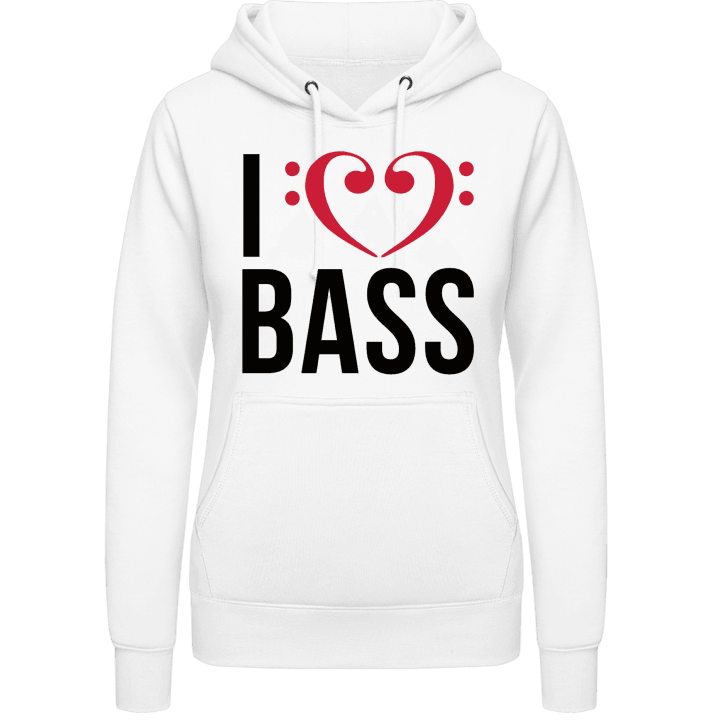 I Love Bass Frauen Kapuzenpulli contain pic