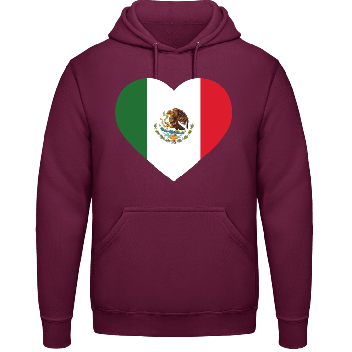 Mexico Heart Flag Felpa con cappuccio contain pic
