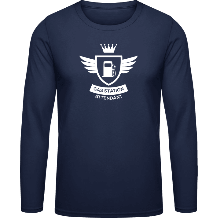 Gas Station Attendant Coat Of Arms Winged T-shirt à manches longues contain pic