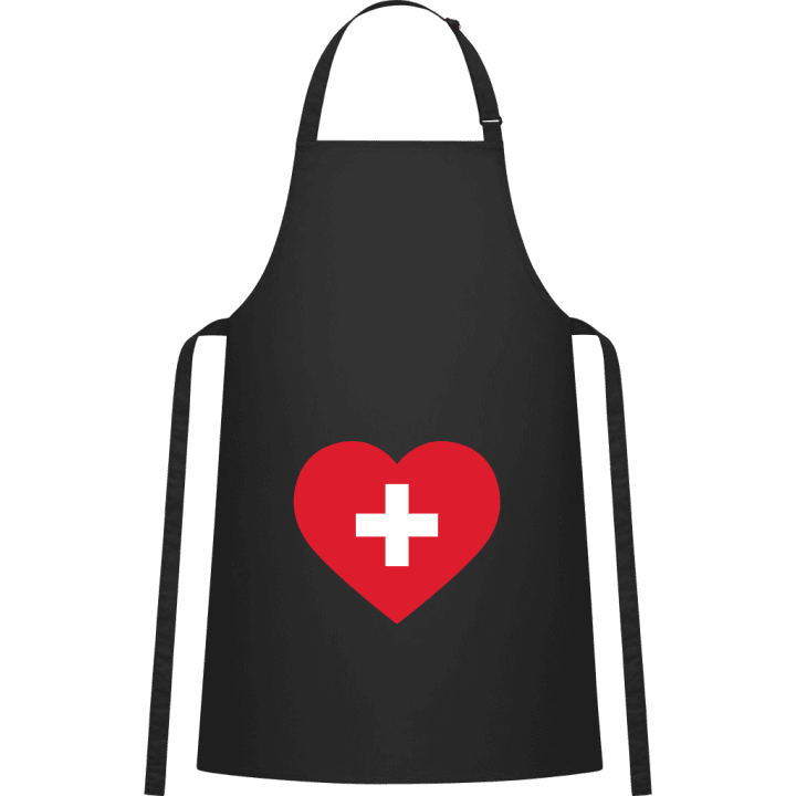 Switzerland Heart Flag Kitchen Apron contain pic