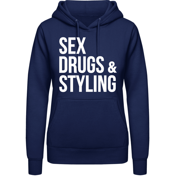 Sex Drugs & Styling Sudadera con capucha para mujer contain pic