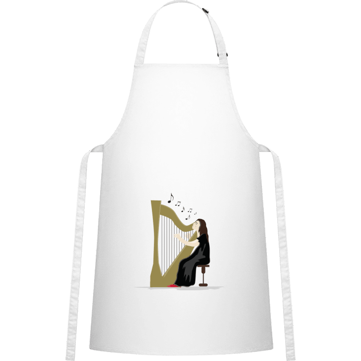 Harp Playing Woman Kitchen Apron contain pic
